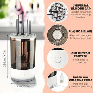 LIMPIADOR DE BROCHAS ELECTRICO , PARA MAQUILLAJE - Envió Gratis